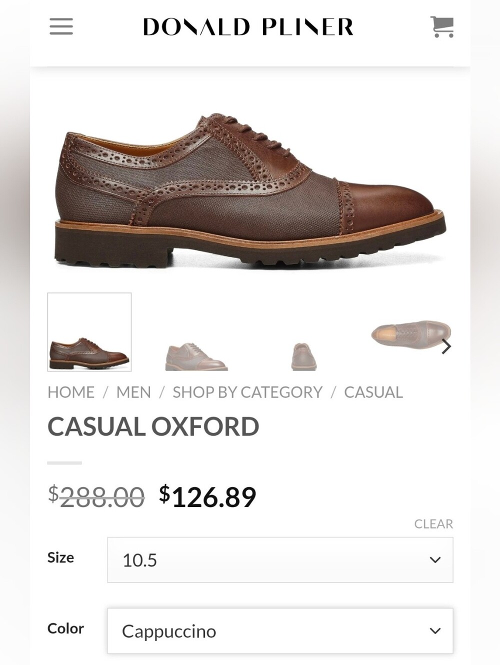 Donald Pliner Jordin Oxford Wingtip